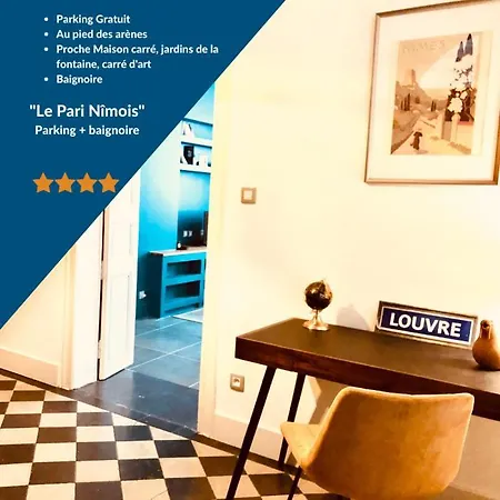 Le Pari Nimois, Avec Parking, Centre Arenes Apartamento Nimes