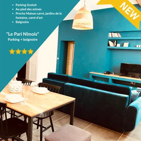Le Pari Nimois, Avec Parking, Centre Arenes Apartamento